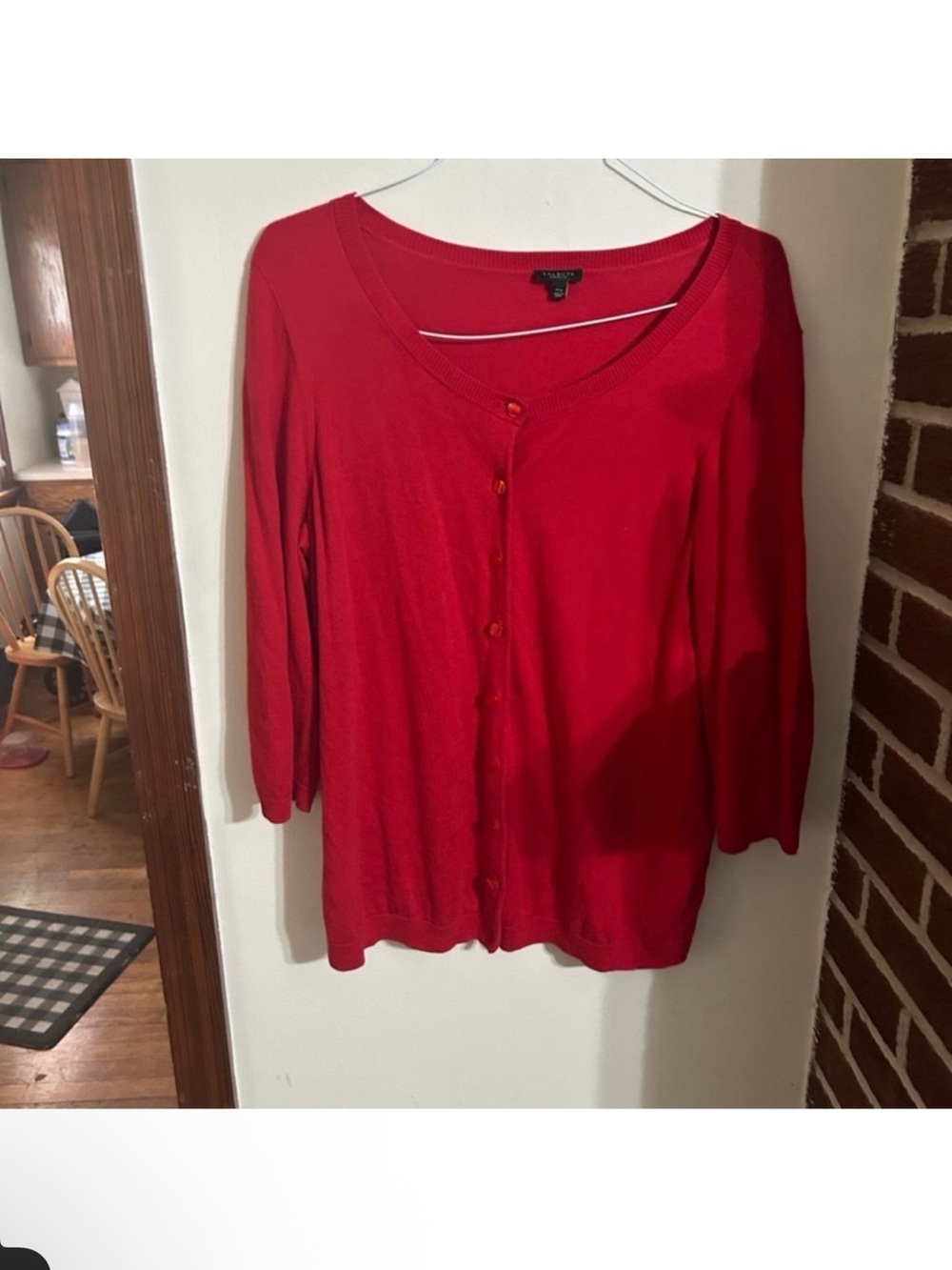 Talbots Size 1x petite Red Button-Front Women's Cardigan